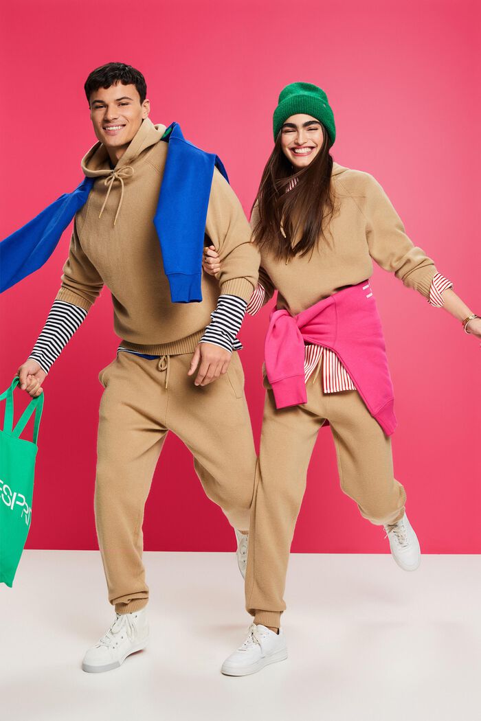 Unisex Strick-Jogginghose aus Wolle und Kaschmir