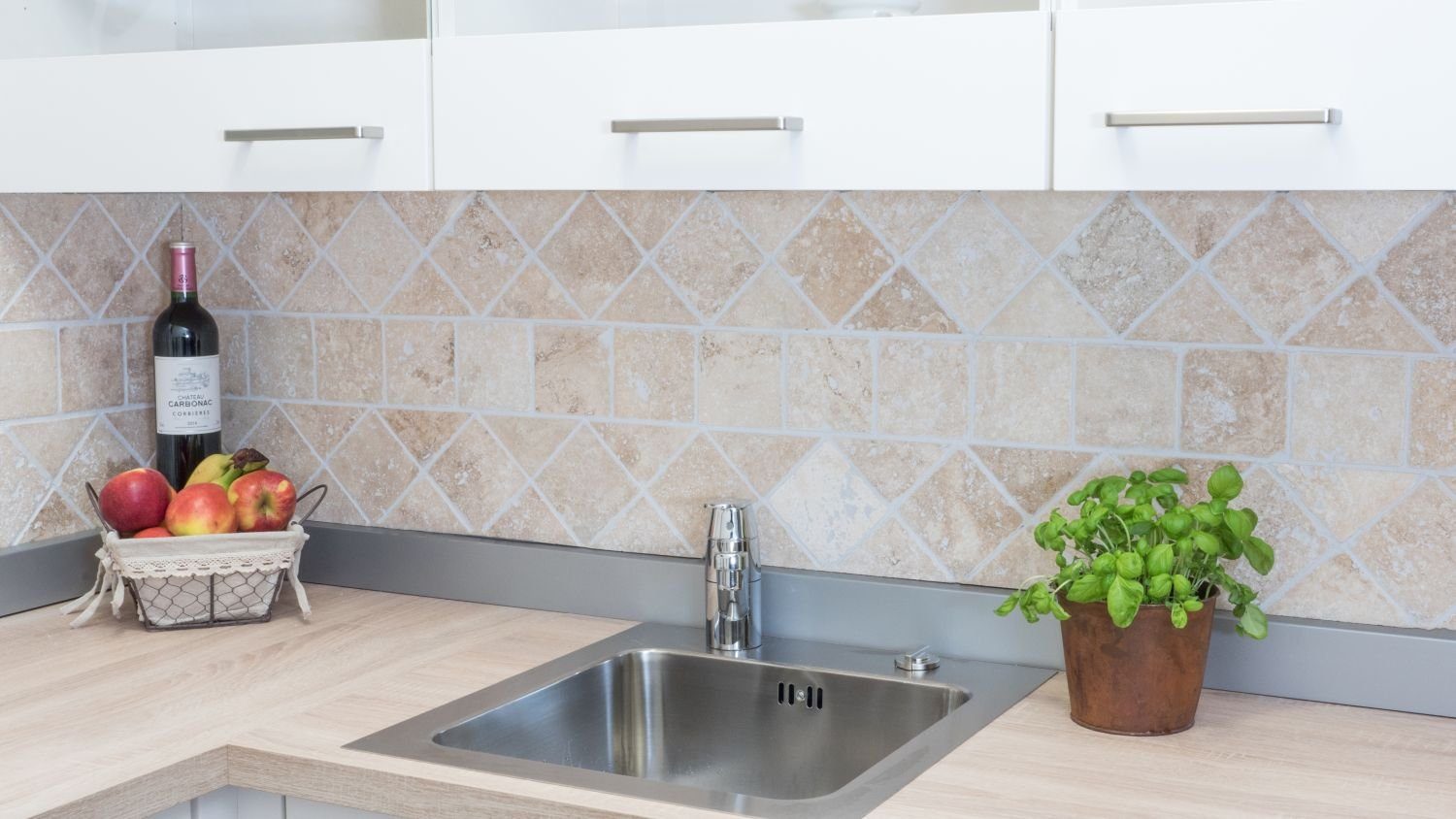 Mosani Bodenfliese Fliese Travertin Naturstein Chiaro beige creme Naturstein