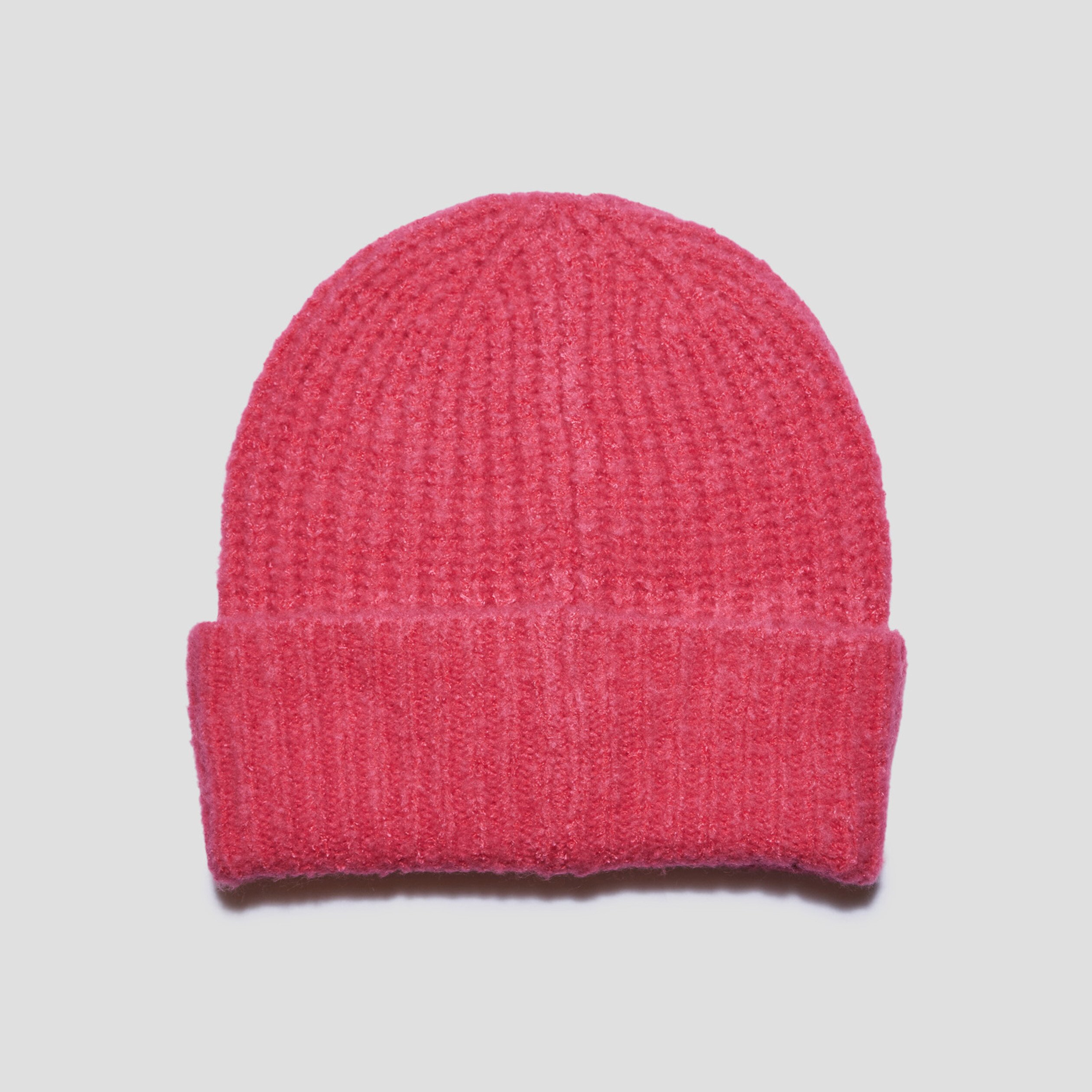 Bonnet tricoté rose fushia femme | La Halle