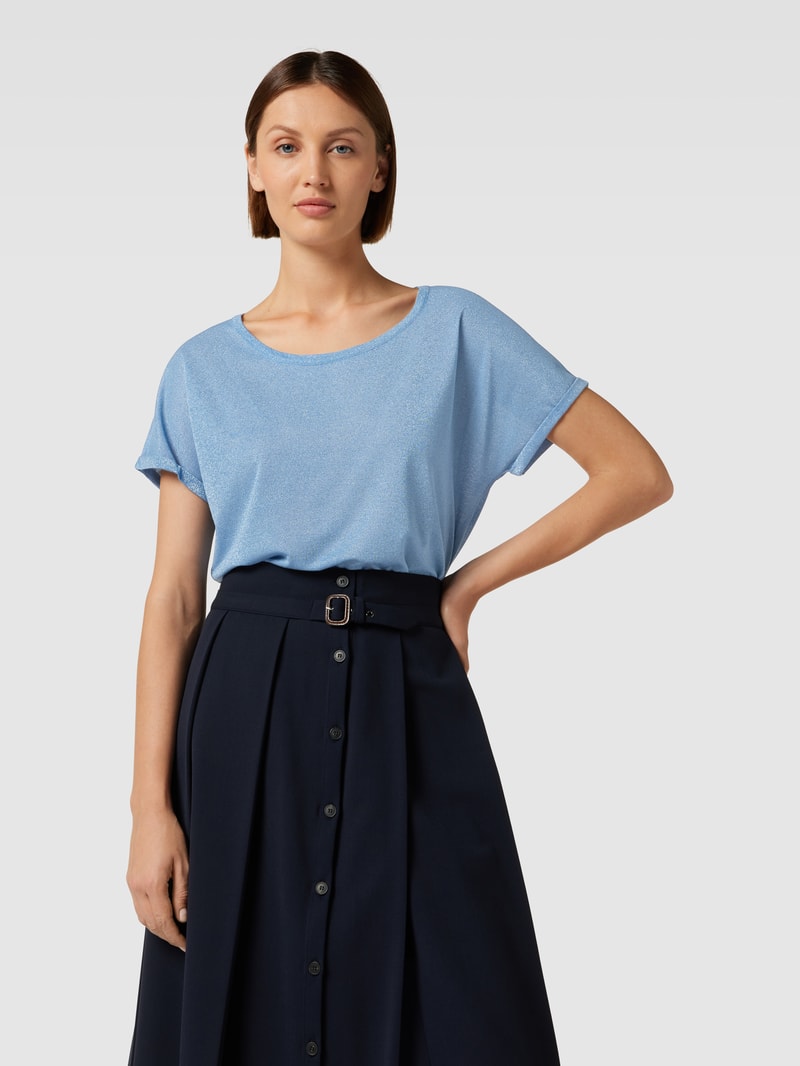 T-Shirt aus Viskose-Mix Modell 'KAY TEE' in smaragdgrün