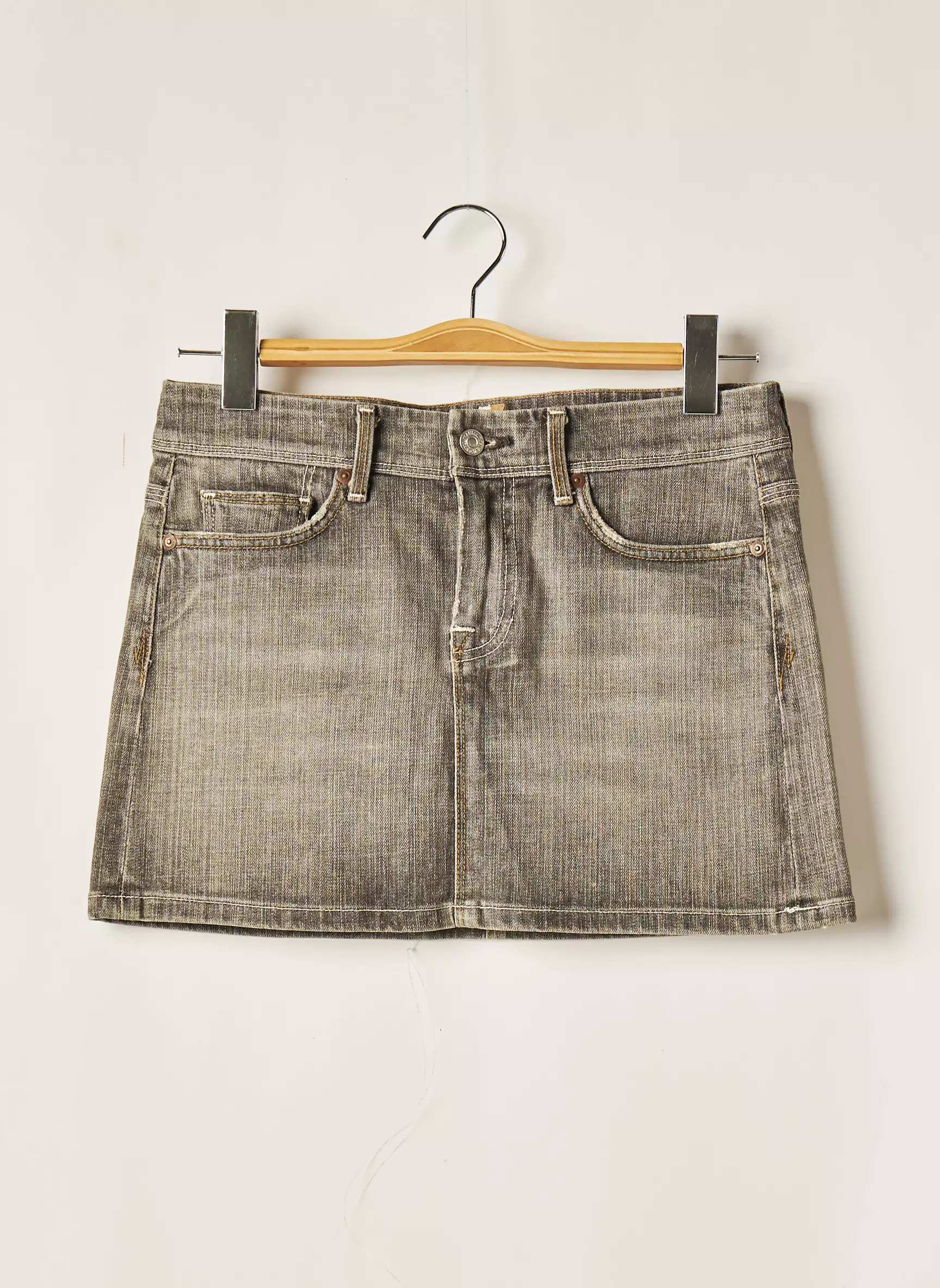 For All Mankind Mini Jupe Femme couleur gris
