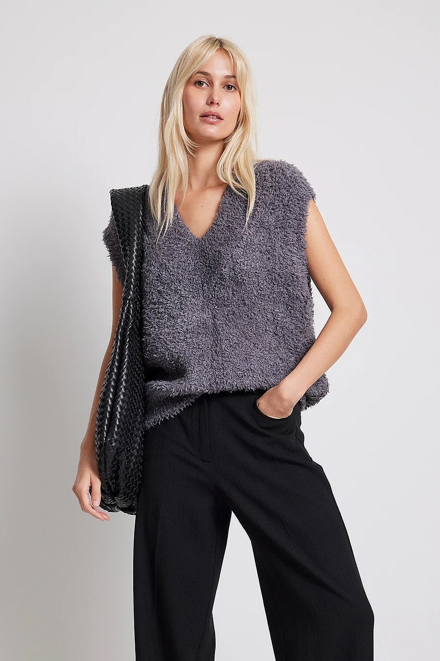 Boxy-Strickweste in Oversize