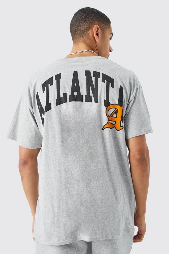 Oversize T-Shirt mit Atlanta-Print