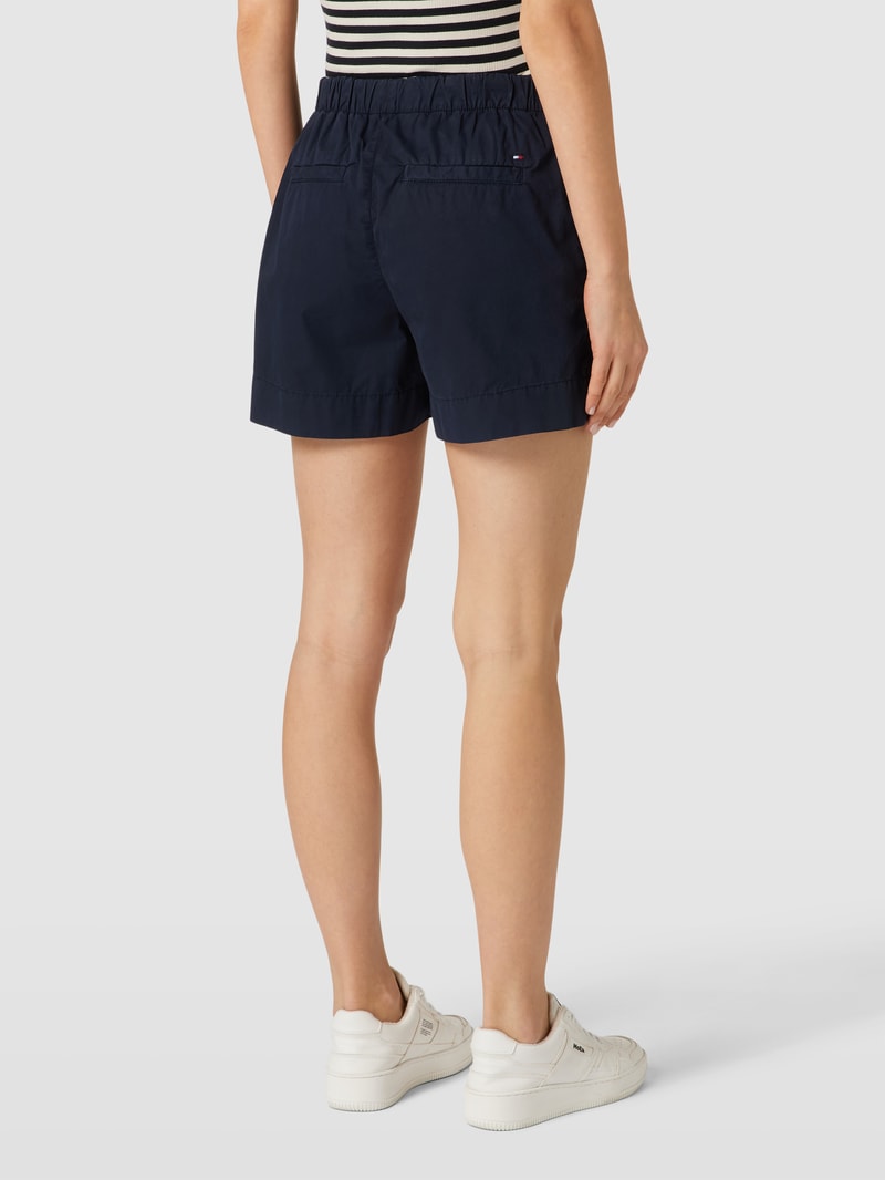 Shorts mit elastischem Bund in marineblau