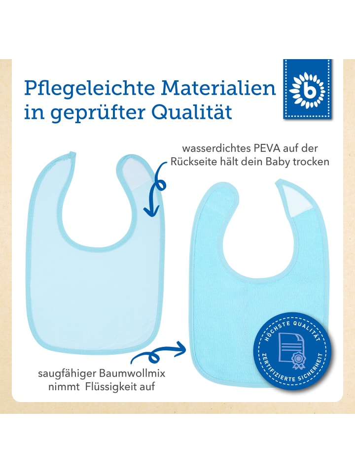 Bieco Spielwaren Baby Lätzchen 10er Pack abwaschbar - ab Geburt in Mehrfarbig günstig kaufen onesize