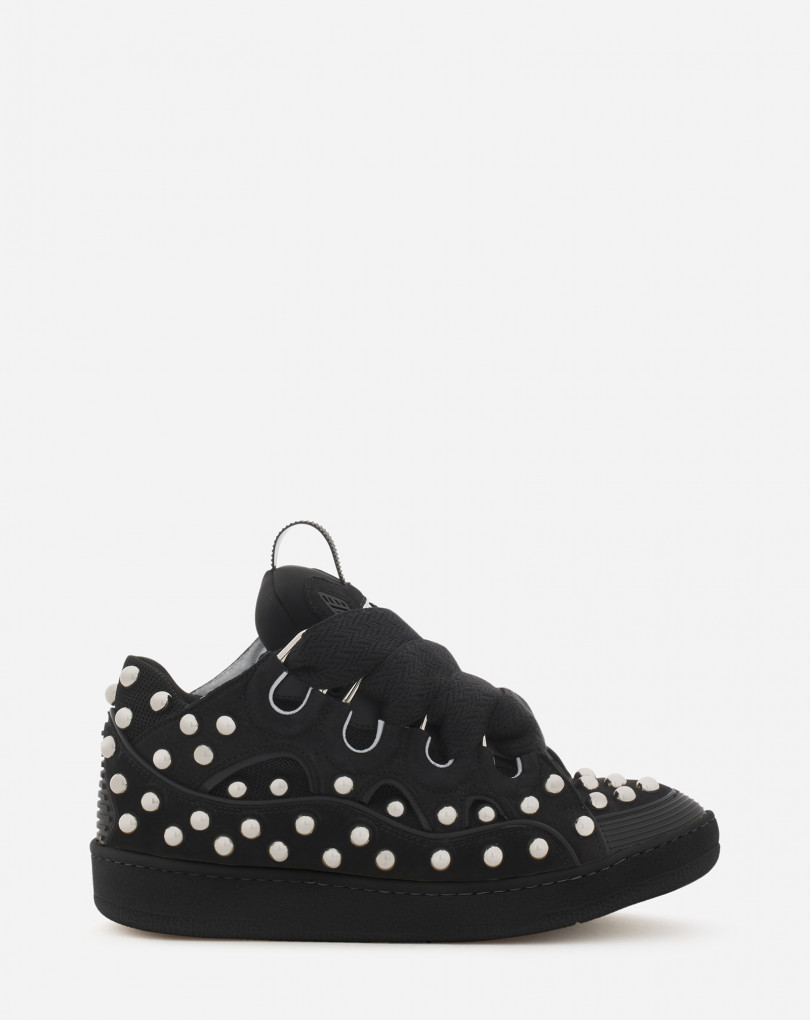 SNEAKERS CURB EN CUIR AVEC STUDS