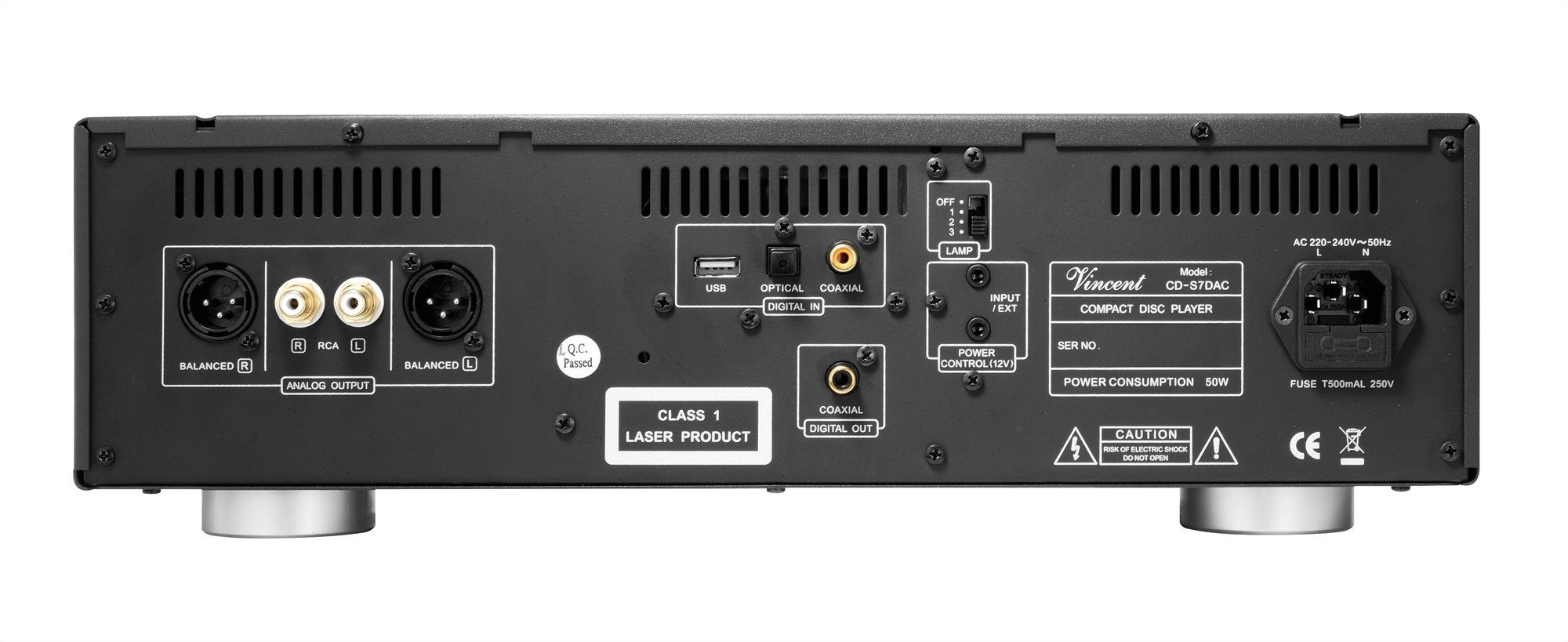 Vincent CD-S7 DAC CD-Player (Highend CD-Player mit Röhrentechnik und DAC-Funktion)
