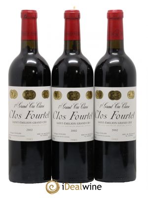 Clos Fourtet 1er Grand Cru Classé B  2002 - Lot de 3 Bouteilles