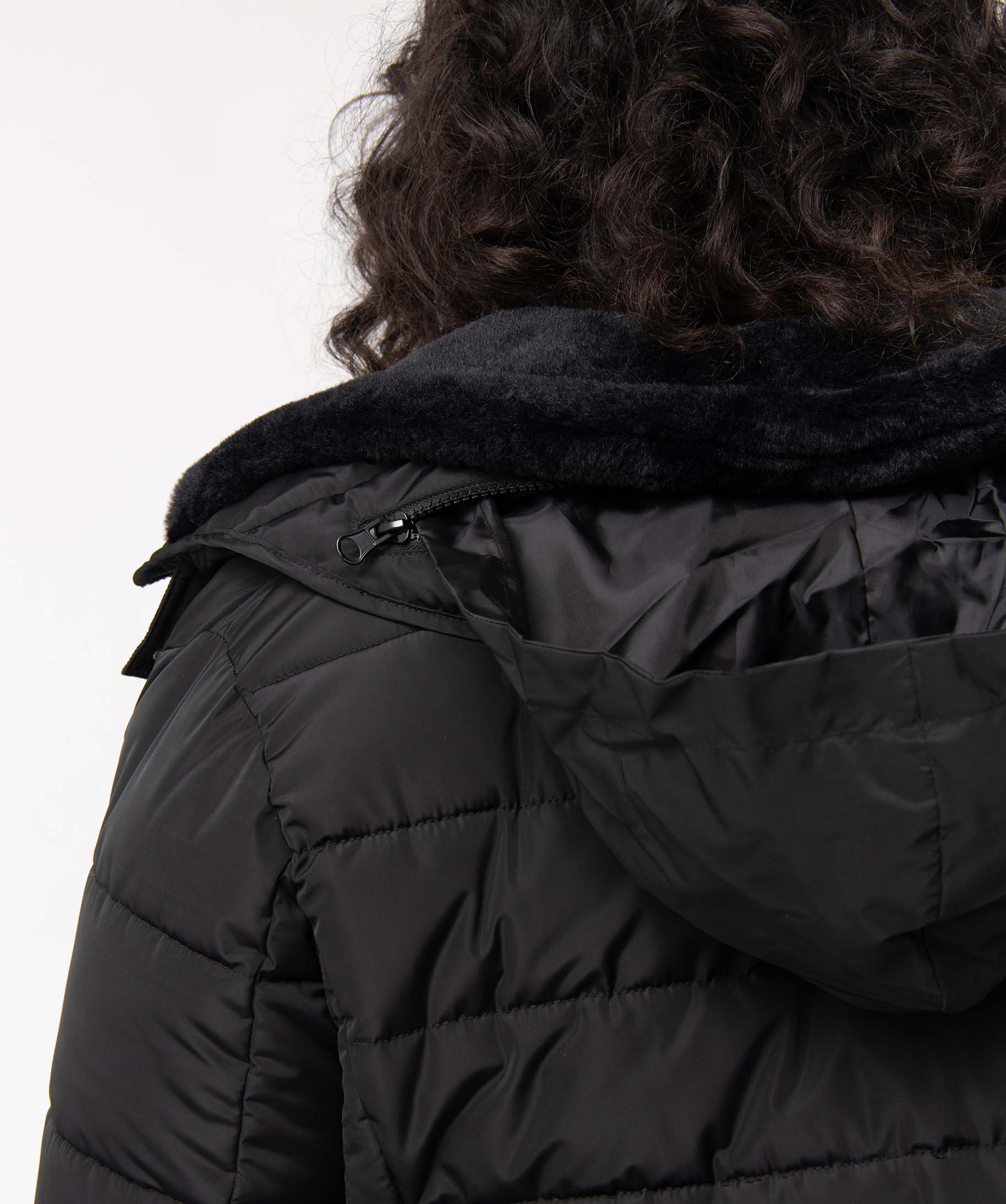 Manteau femme grande taille matelassé avec col doublé noir | GEMO