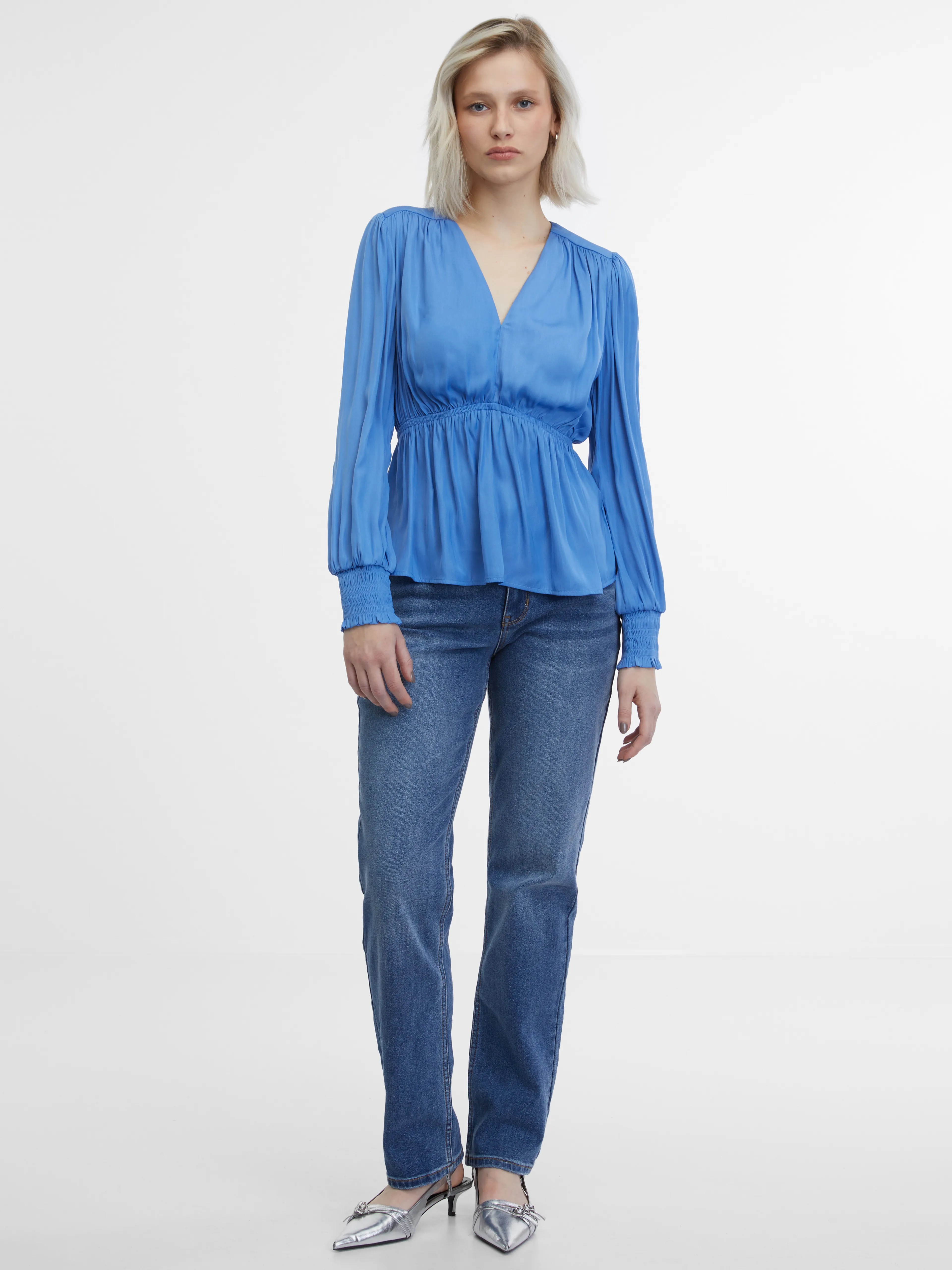Blaue Bluse ORSAY
