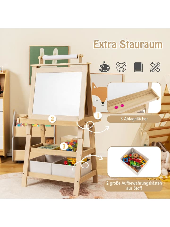 COSTWAY 3 in 1 Staffelei in Beige günstig kaufen 50 x 60 cm