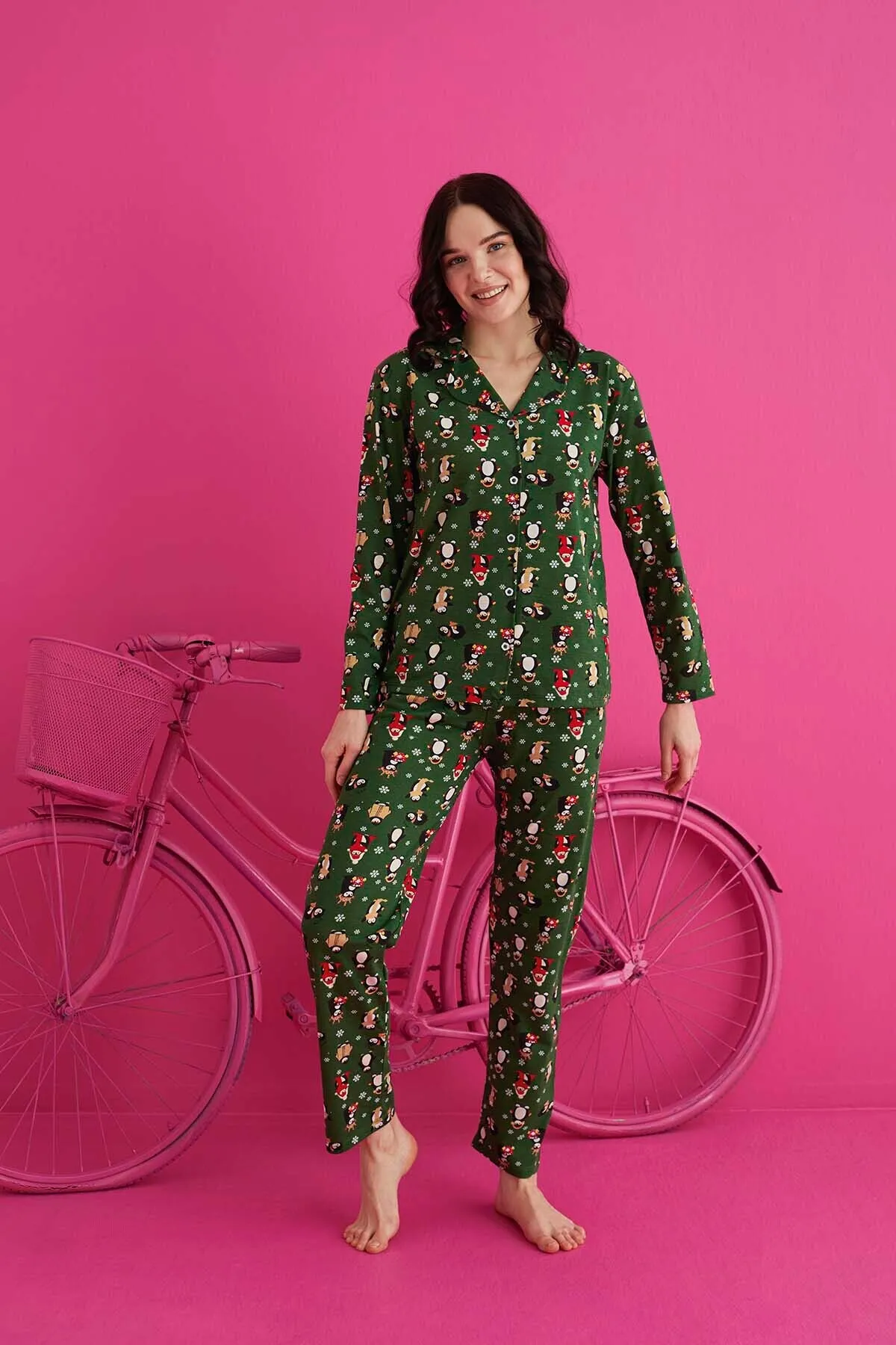 STRAWBERRY  Pyjama-Set aus Baumwolle mit Knöpfen