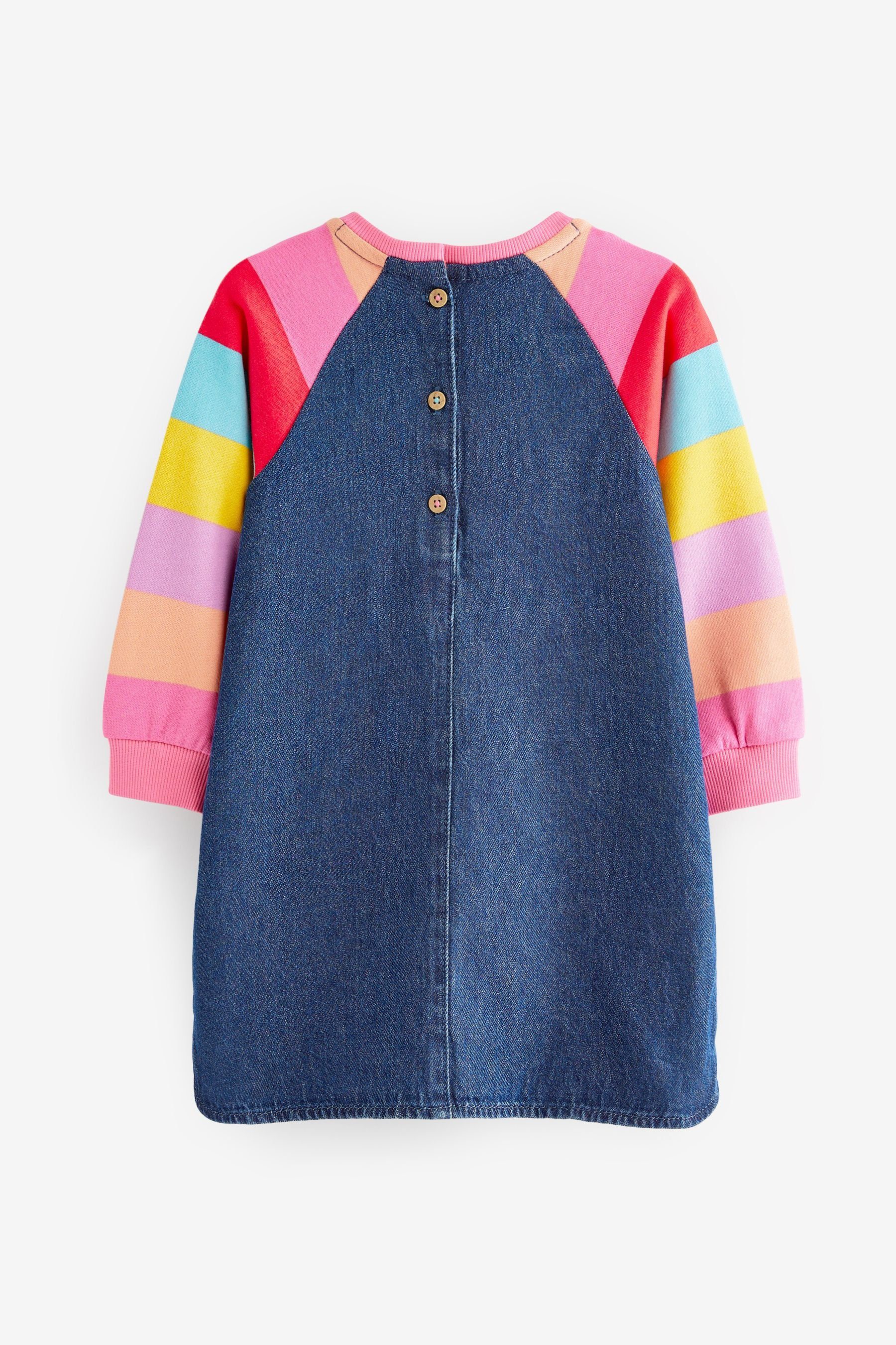 Next Jeanskleid Denim-Kleid mit Raglanärmeln (1-tlg)