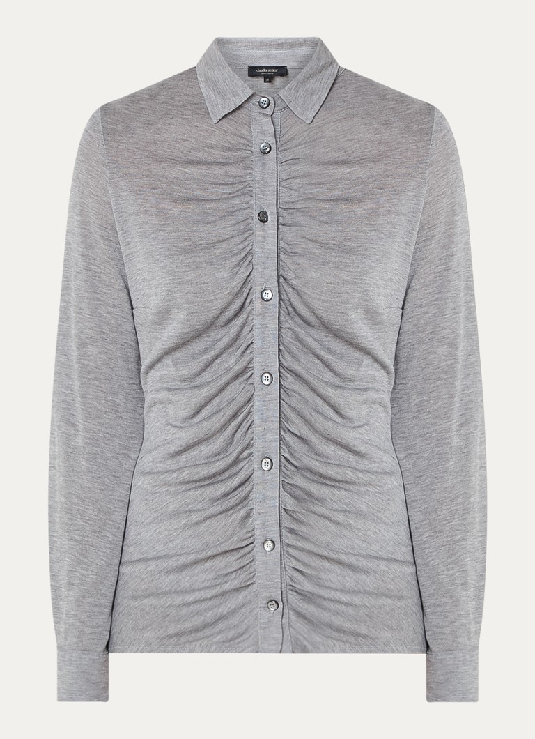 Claudia Sträter  Blouse van lyocell met plooidetail