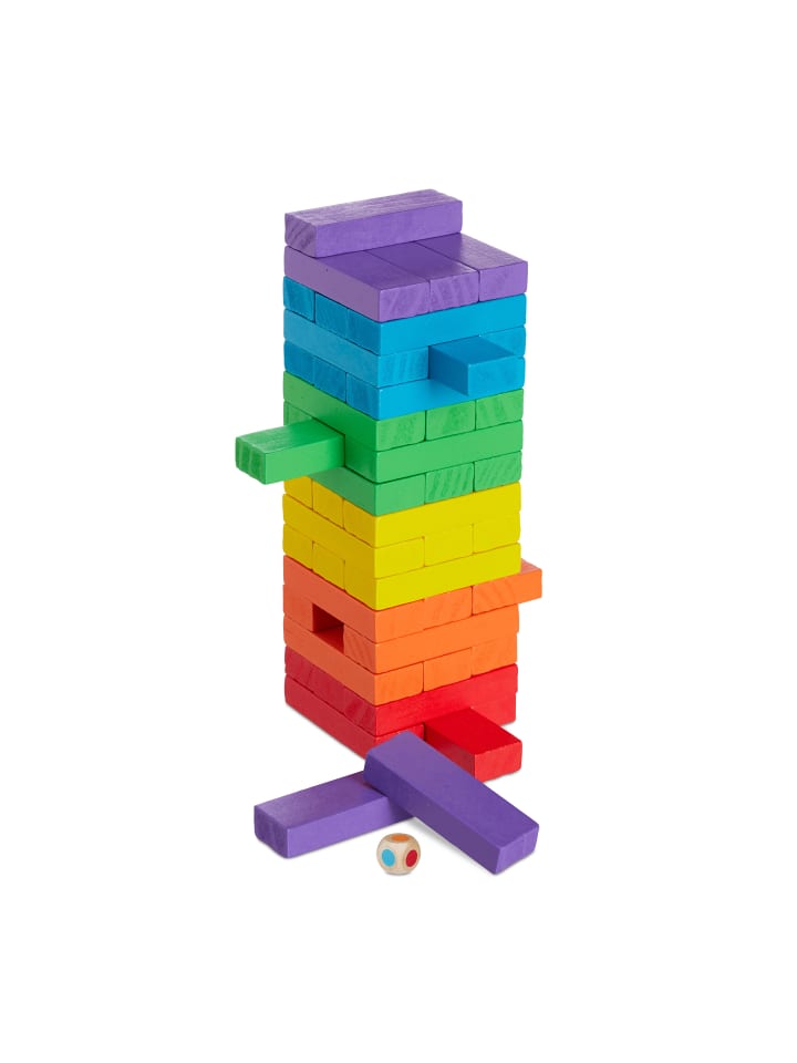 relaxdays Wackelturm in Bunt günstig kaufen onesize