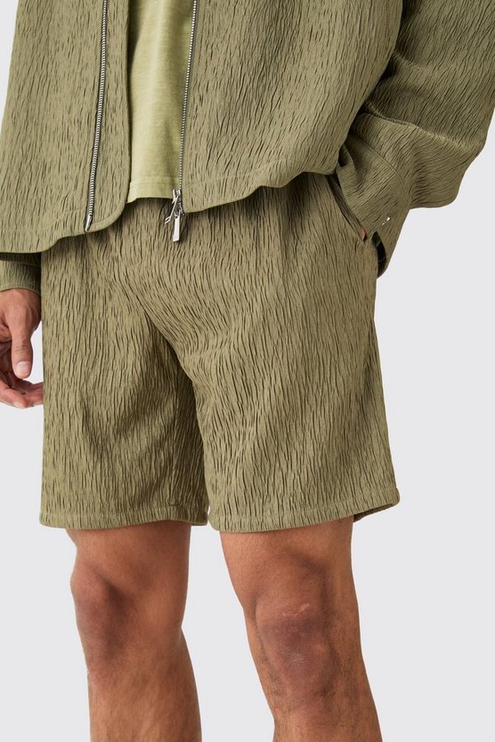 Strukturierte smarte Satin-Shorts
