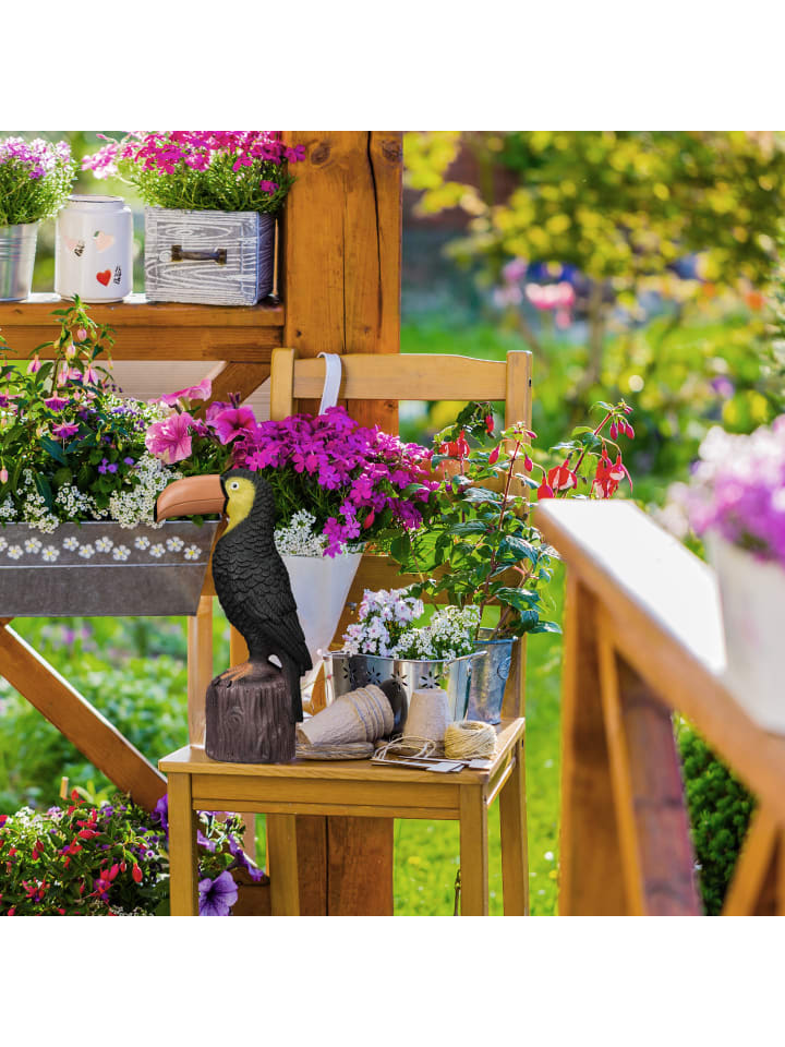 relaxdays Gartenfigur Vogel in Schwarz/ Braun günstig kaufen onesize