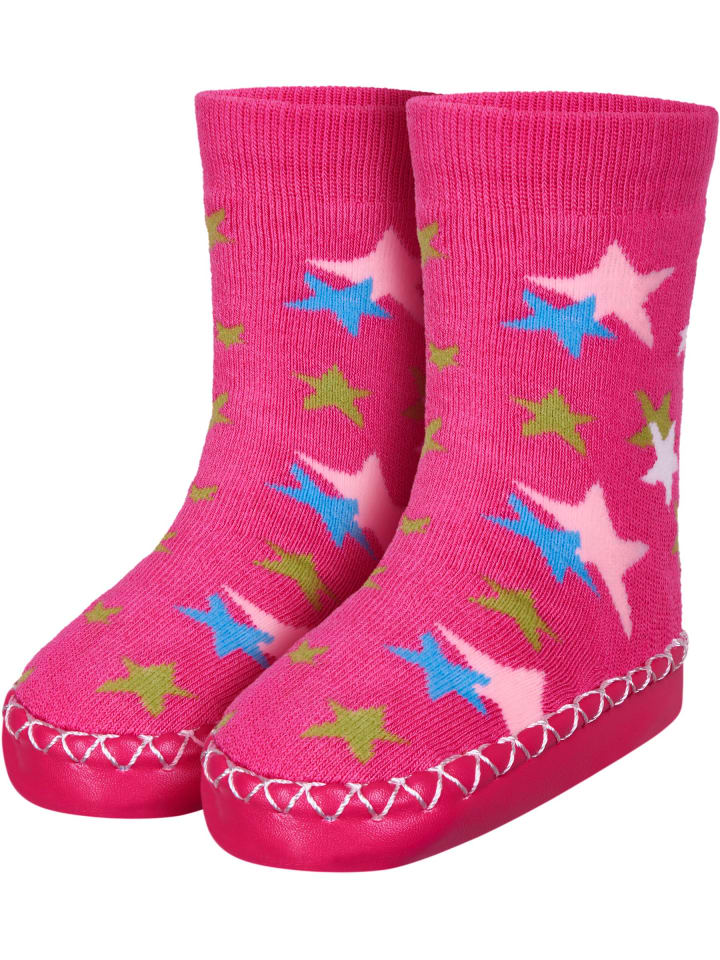 Playshoes Hüttenschuh Sterne in Pink günstig kaufen