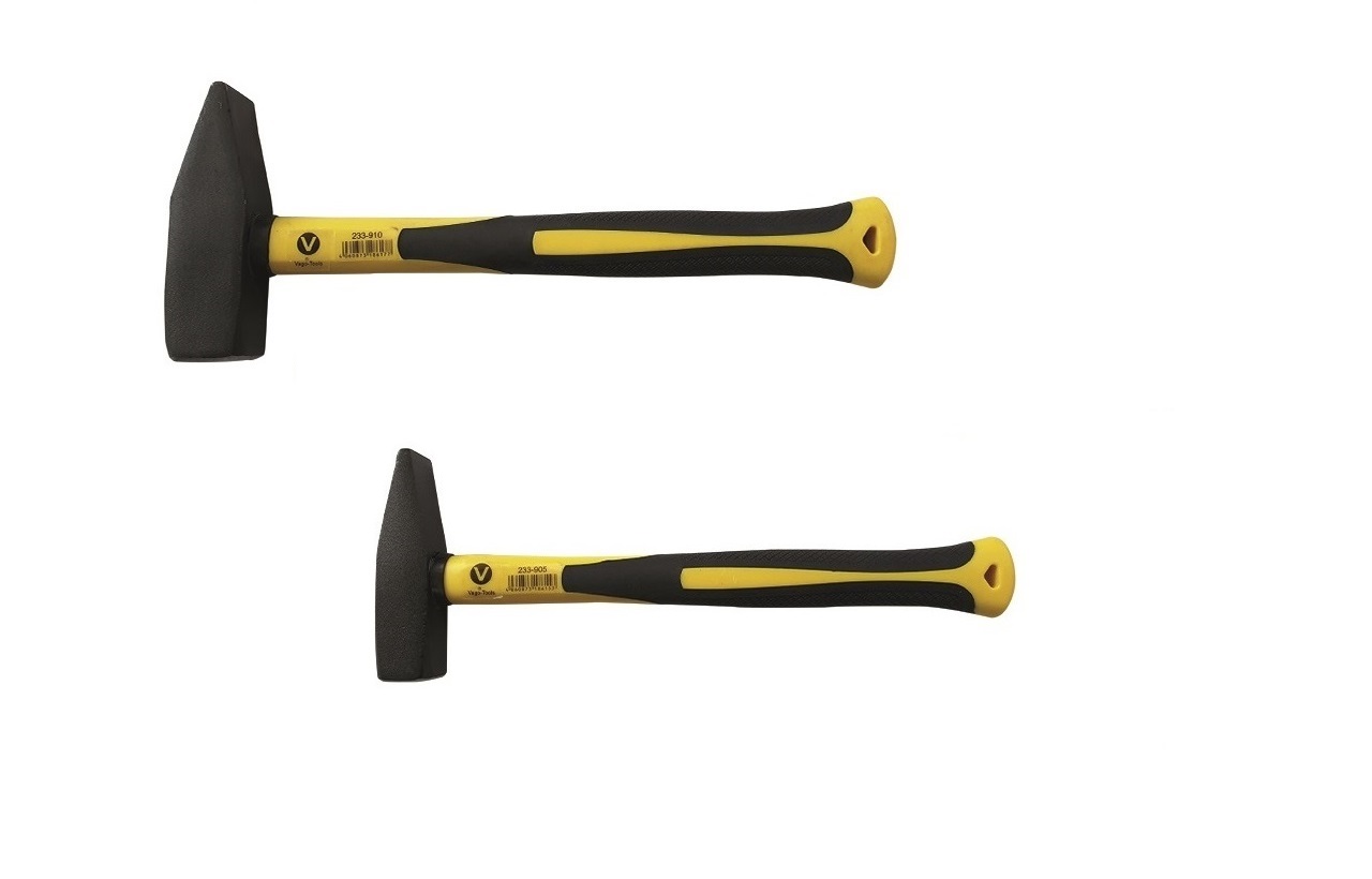 Vago-Tools Profi 2 tlg Set Schlosserhammer Fiberglas Stiel Schlosser 300g 1000 g