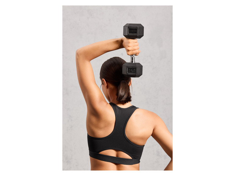 CRIVIT Hexagon-Kurzhantel, 5 kg, vielseitig einsetzbar