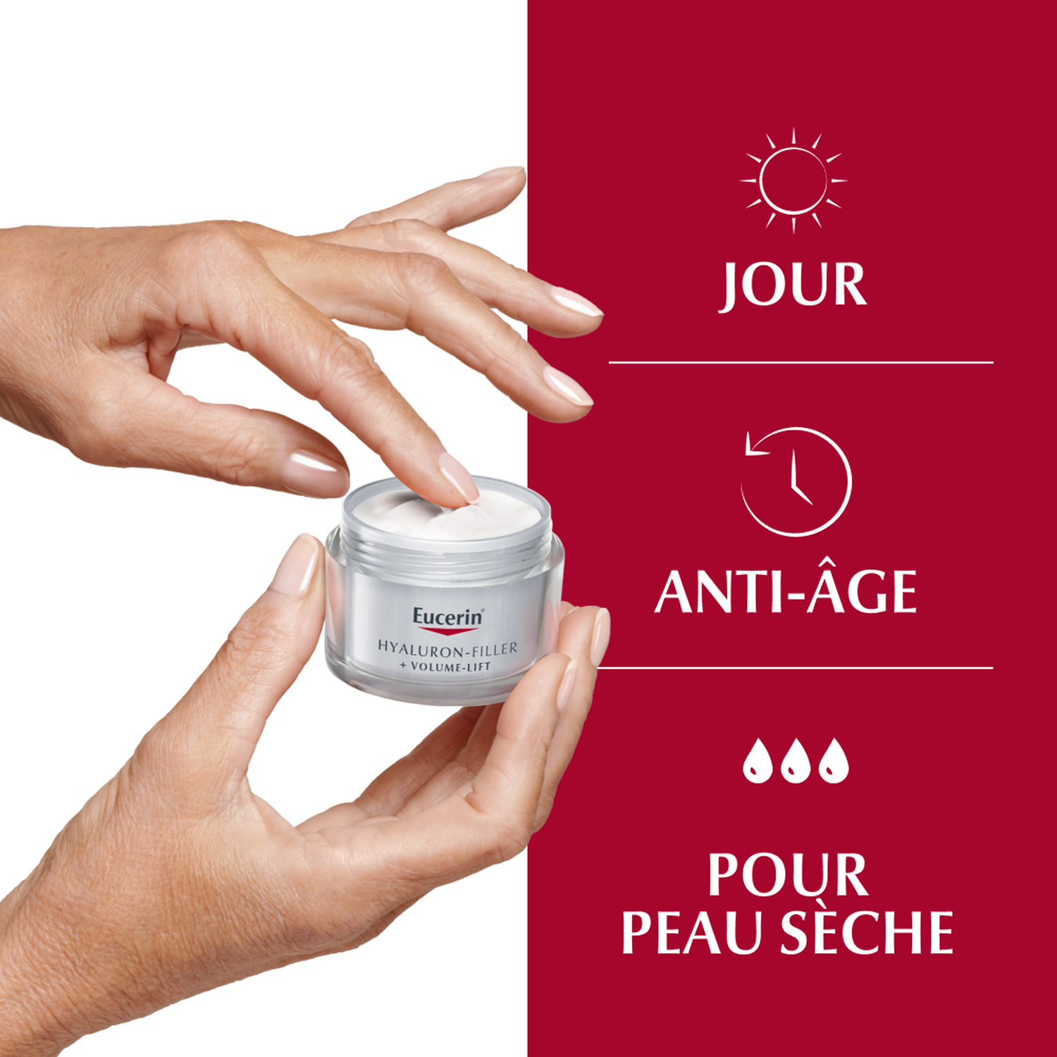 Eucerin Hyaluron-Filler Volume-Lift SPF15 Soin de Jour Nourrissant et Volumisateur - Peaux Sèches