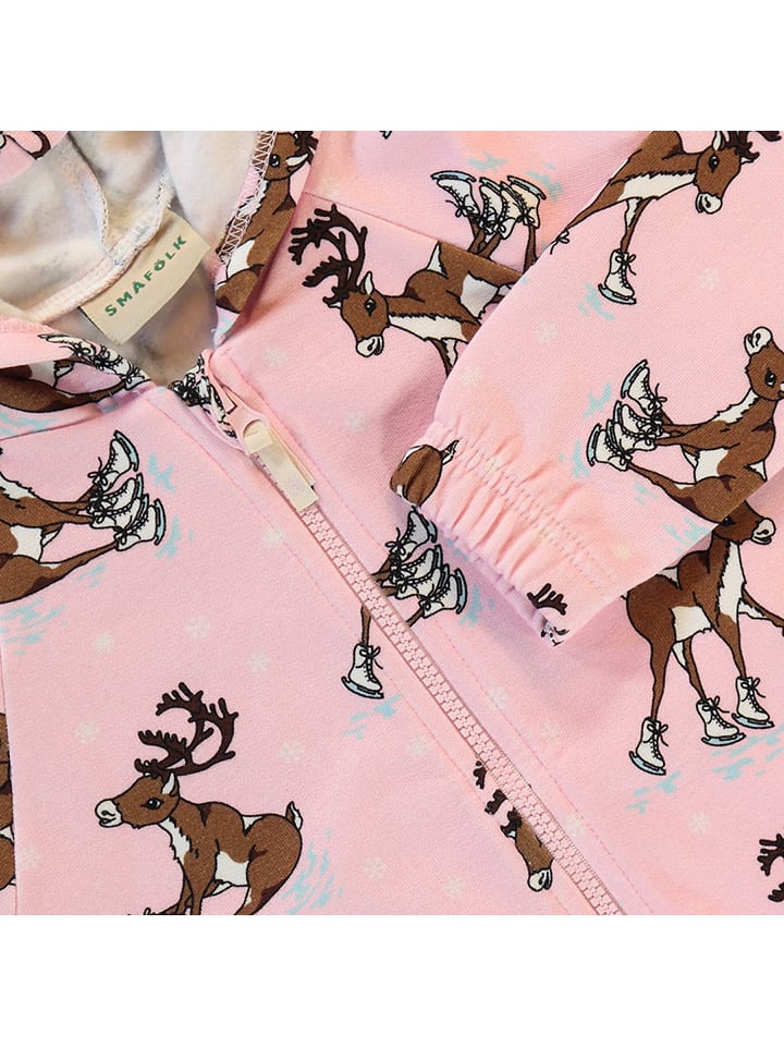 Småfolk Sweatjacke in Rosa/ Braun günstig kaufen