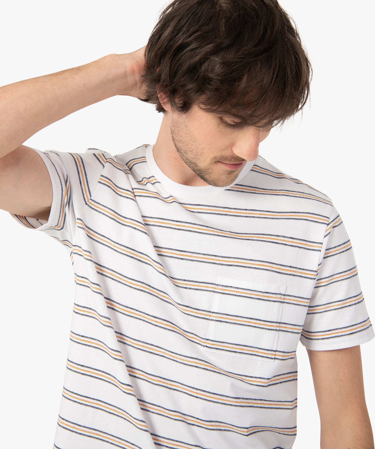 Tee-shirt homme rayé à manches courtes raye | GEMO