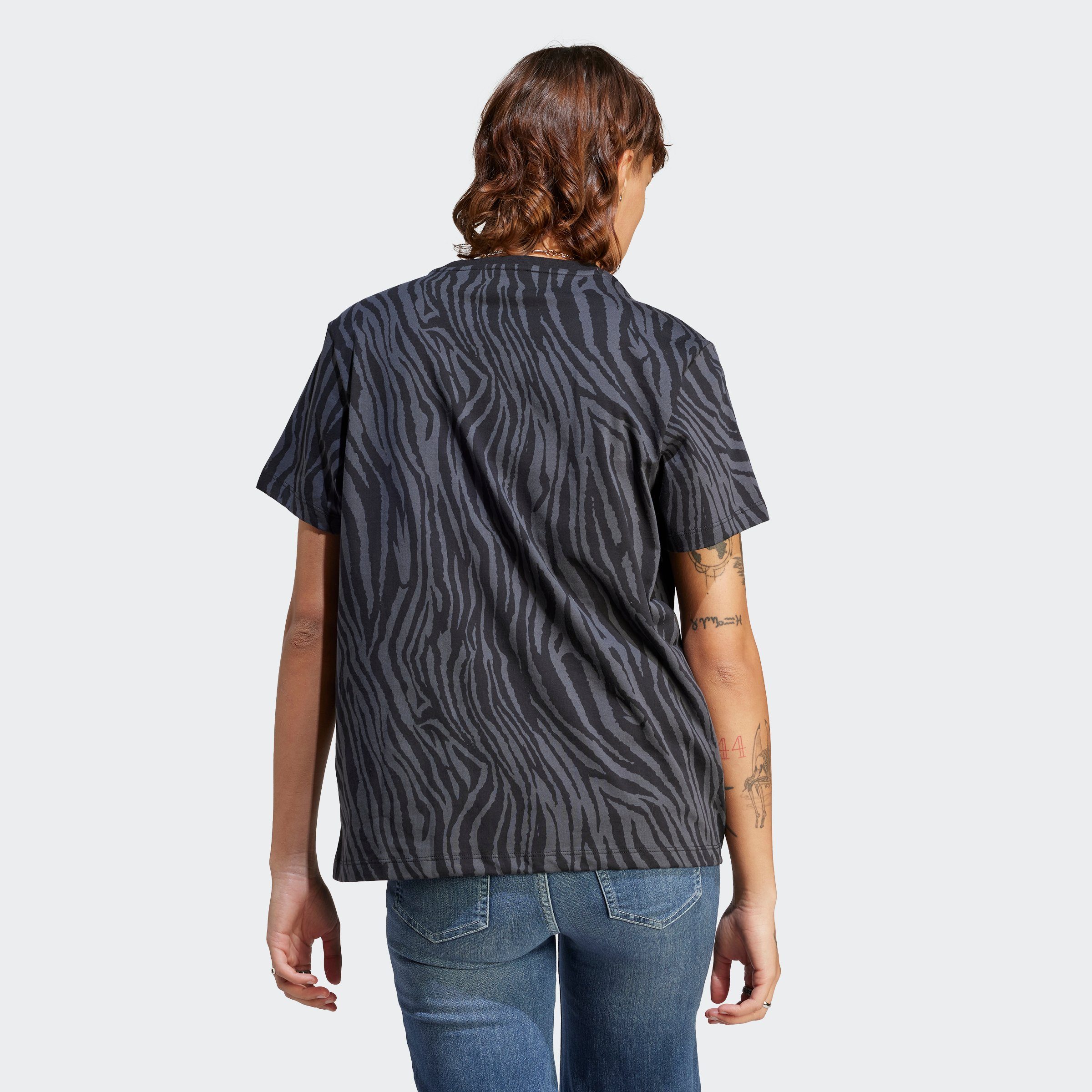 adidas Originals T-Shirt ALLOVER ZEBRA ANIMAL PRINT ESSENTIALS