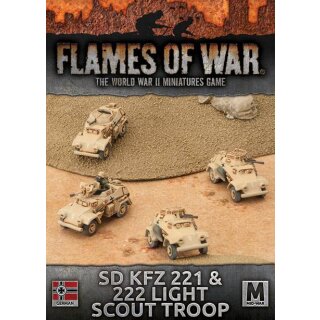 Afrika Korps SD KFZ 221 & 222 Light Scout Troop