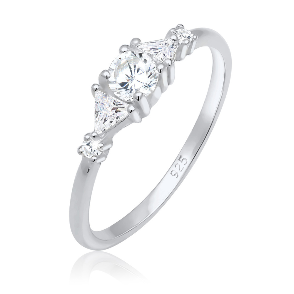 Elli PREMIUM Elli PREMIUM Bague Femme Filigrane Géo Étincelant avec Cristaux de Zirconium en A Bague