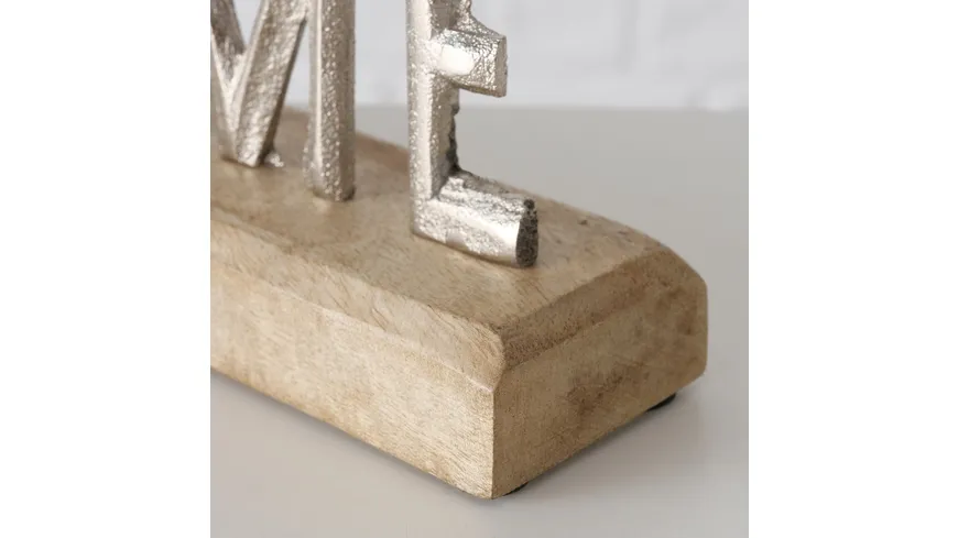 Boltze Schriftzug HomeSweetHome natur, silber
