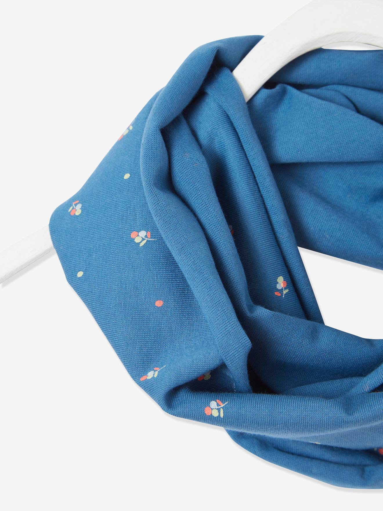 Snood imprimé fille bleu ardoise imprimé
