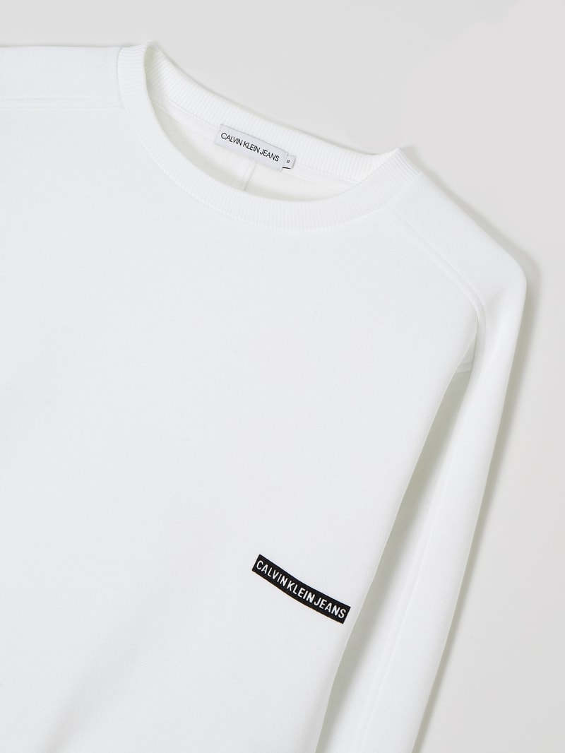 Sweatshirt mit Logo in weiß