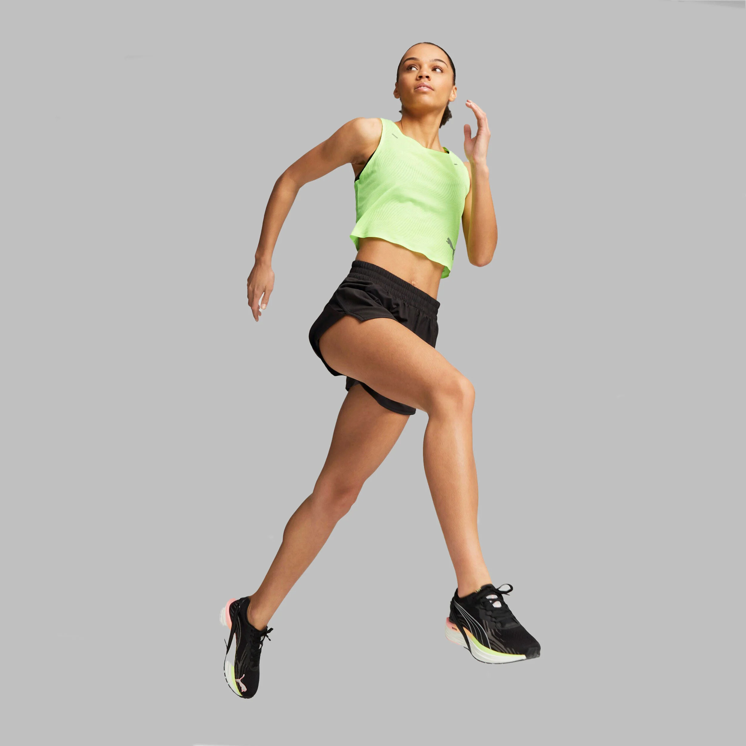 Run Ultraspun Crop Tank-Top Damen - Grün