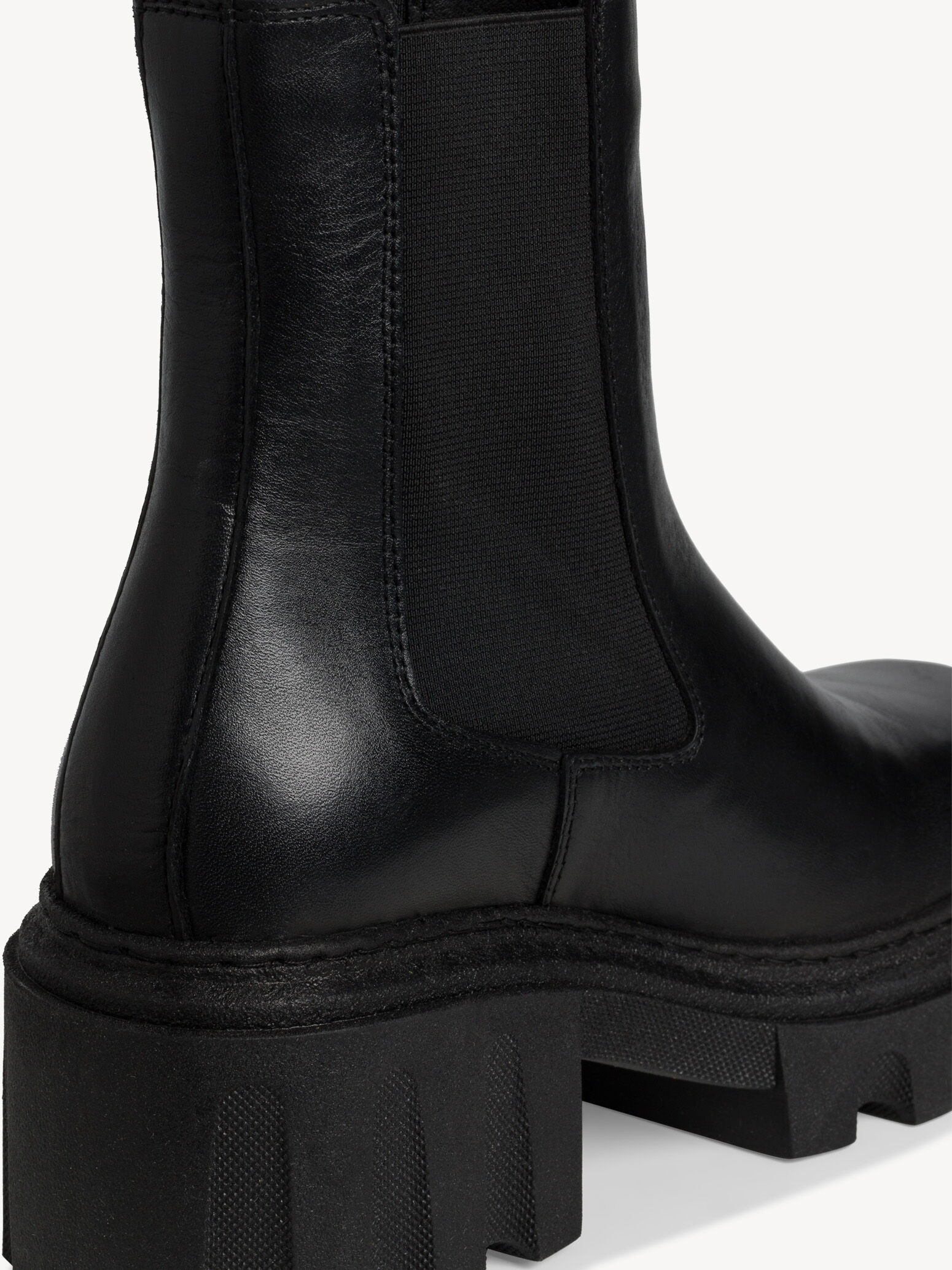Bottine Chelsea en cuir - noir
