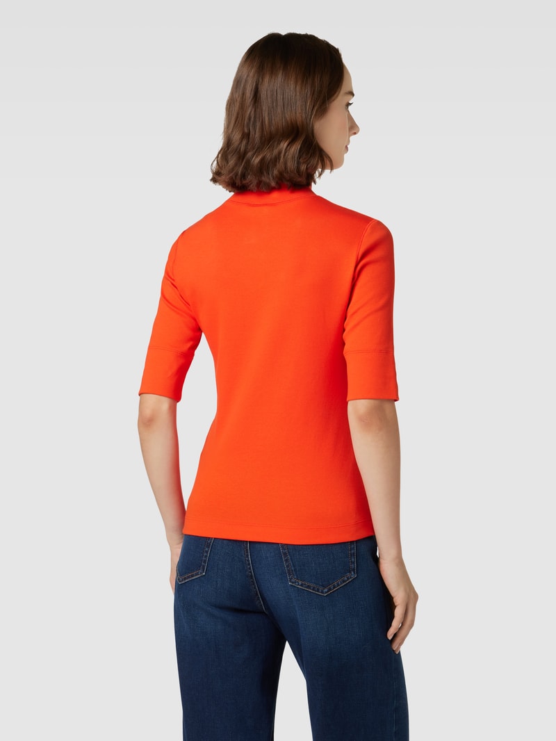 T-Shirt mit Stehkragen in rot
