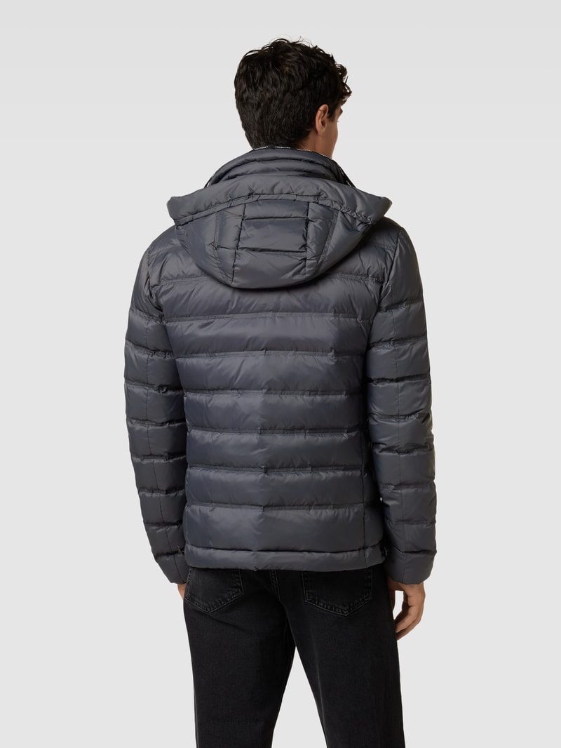 Steppjacke mit abnehmbarer Kapuze Modell 'BOGGS' in anthrazit