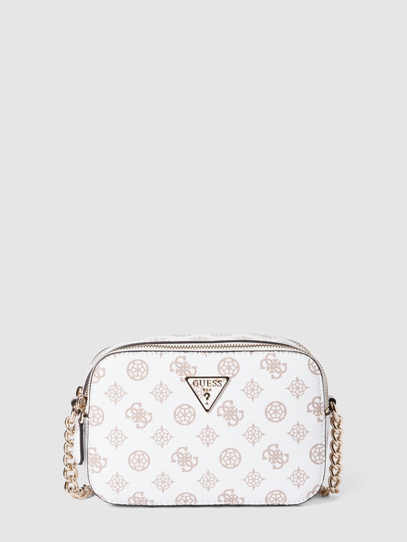 Camera Bag mit Allover-Muster Modell 'NOELLE' in weiß