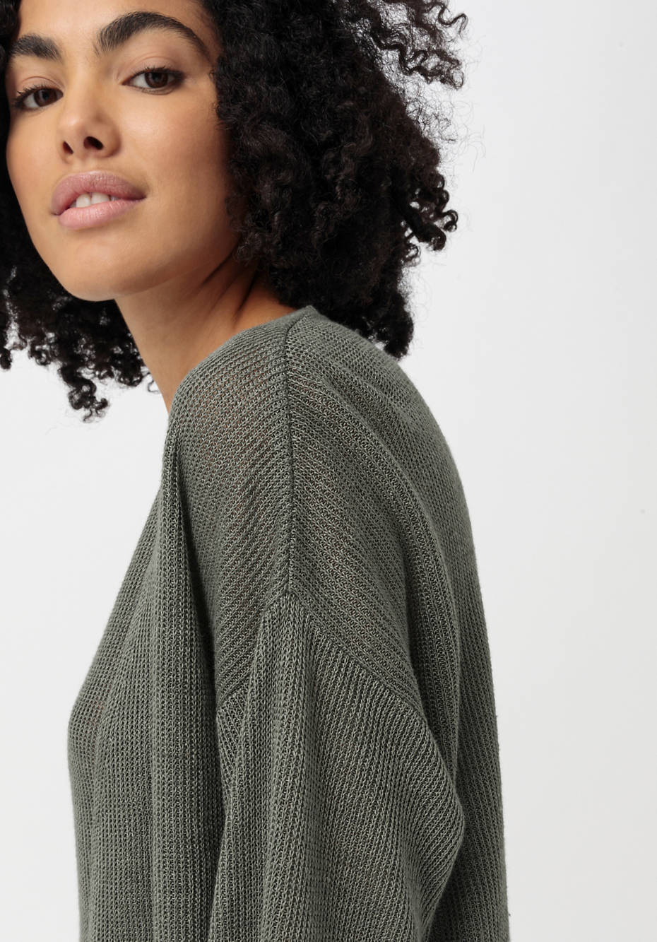 Strickjacke aus reinem Bio-Leinen