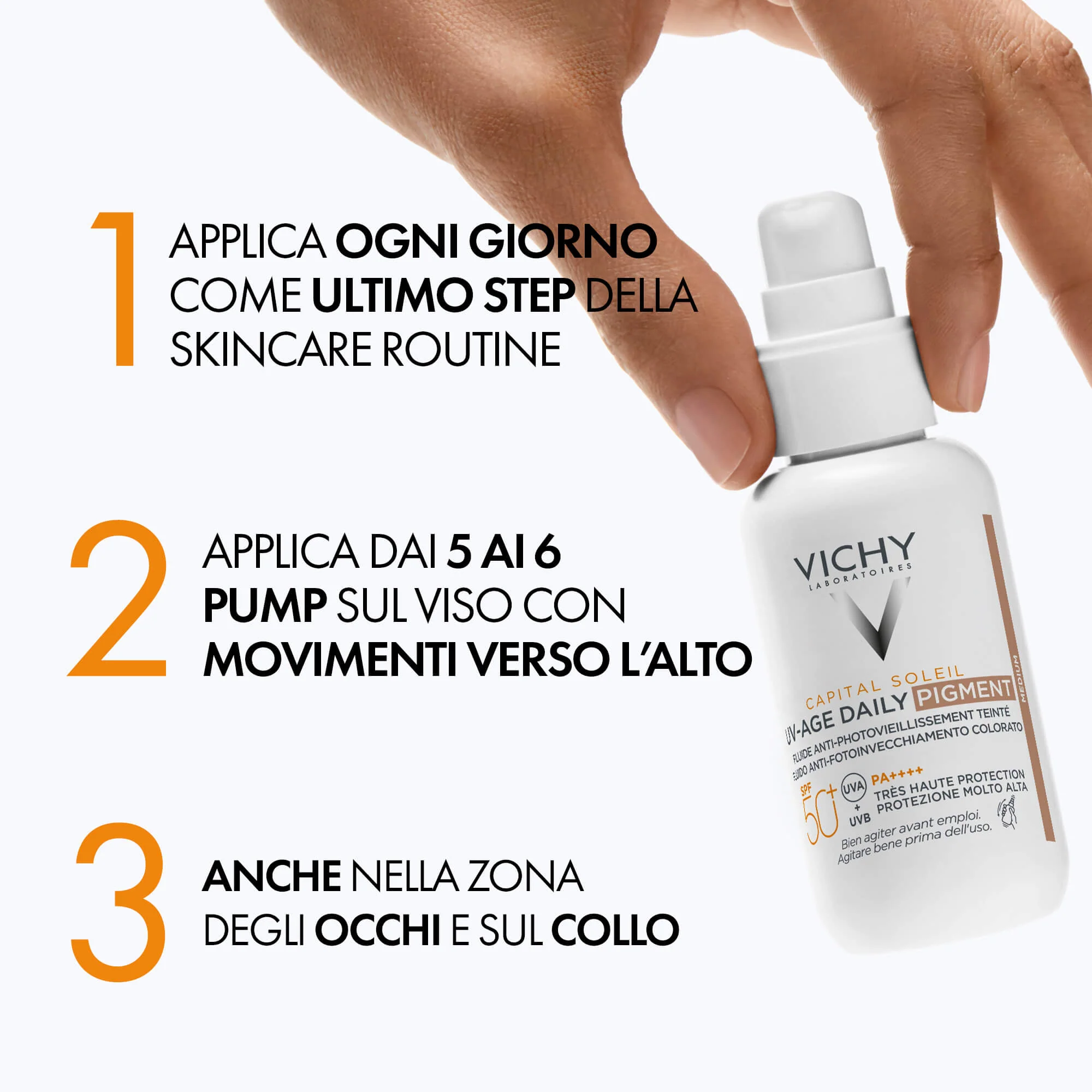 Capital Soleil UV-Age Daily Pigment Medium SPF50+ - Tratamientos protectores, crema facial hidratante con color, protector solar facial de alta protección.