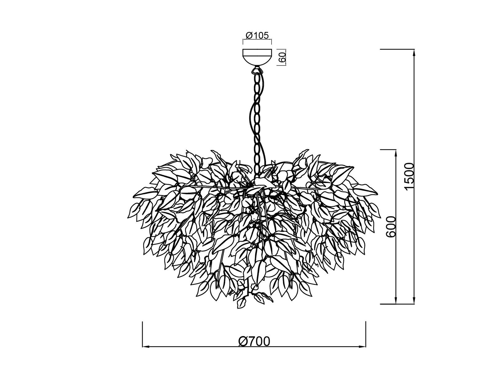 meineWunschleuchte LED Pendelleuchte, Dimmfunktion, LED wechselbar, Warmweiß, groß-e ausgefallene Designer-lampen für Esstisch & Galerie, Ø70cm