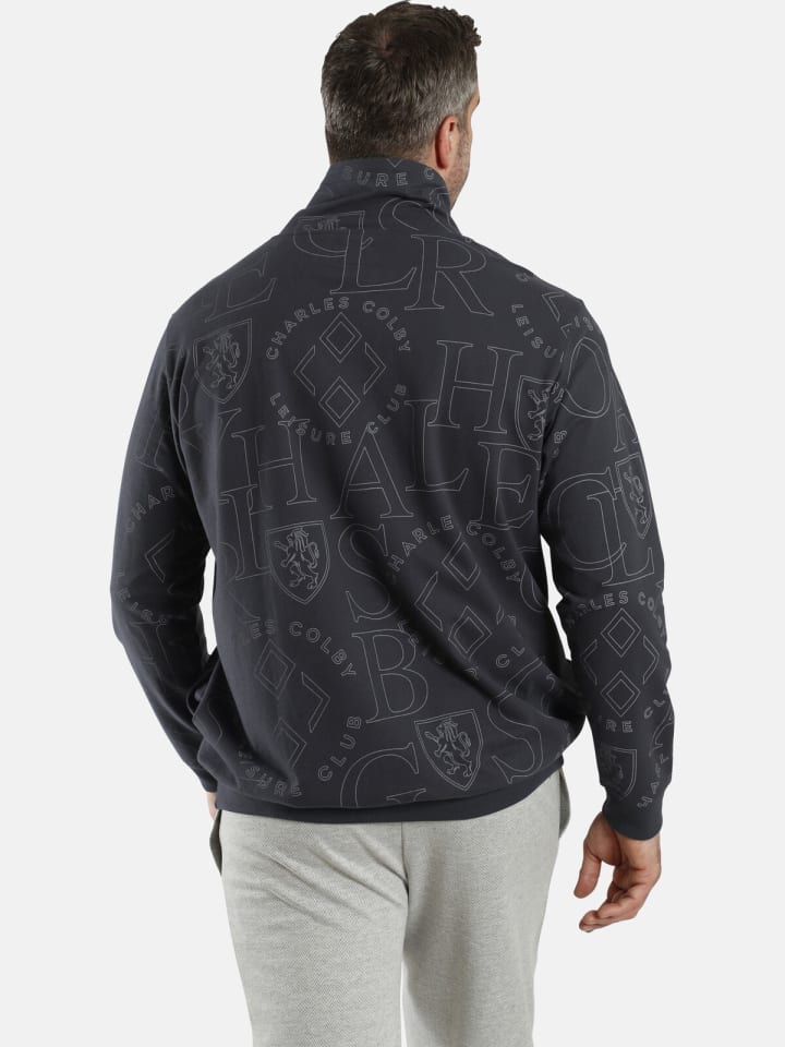 Charles Colby Sweatshirt EARL EVERTS in dunkelgrau bedruckt günstig kaufen