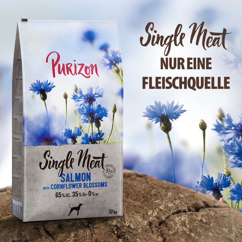 Purizon Single Meat Adult Lachs mit Spinat und Kornblumenblüten