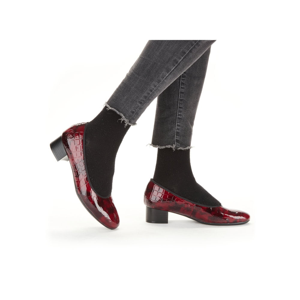 Rieker Damen Pumps metallic-rot