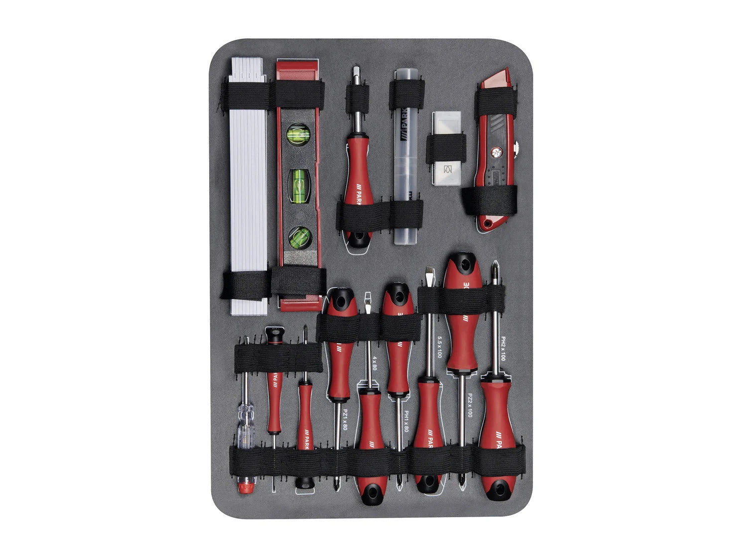 PARKSIDE® tool case, filled, 129 pieces