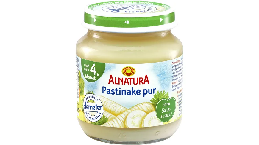 Alnatura Bio Pastinake pur Babygläschen 125 g