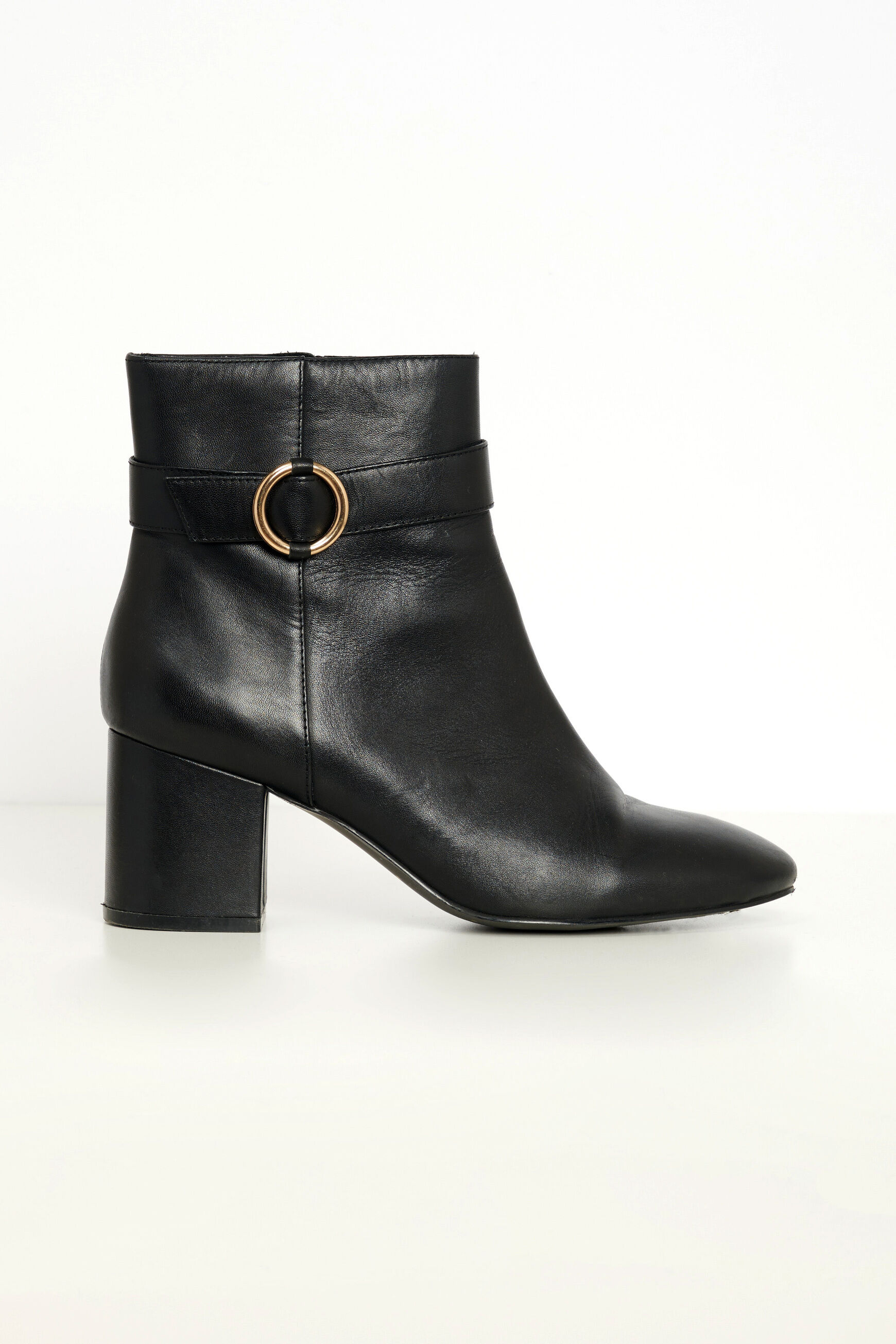 bottines anais 100% cuir noir femme