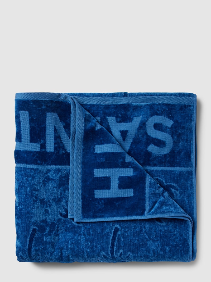 Handtuch mit Allover-Print in marineblau