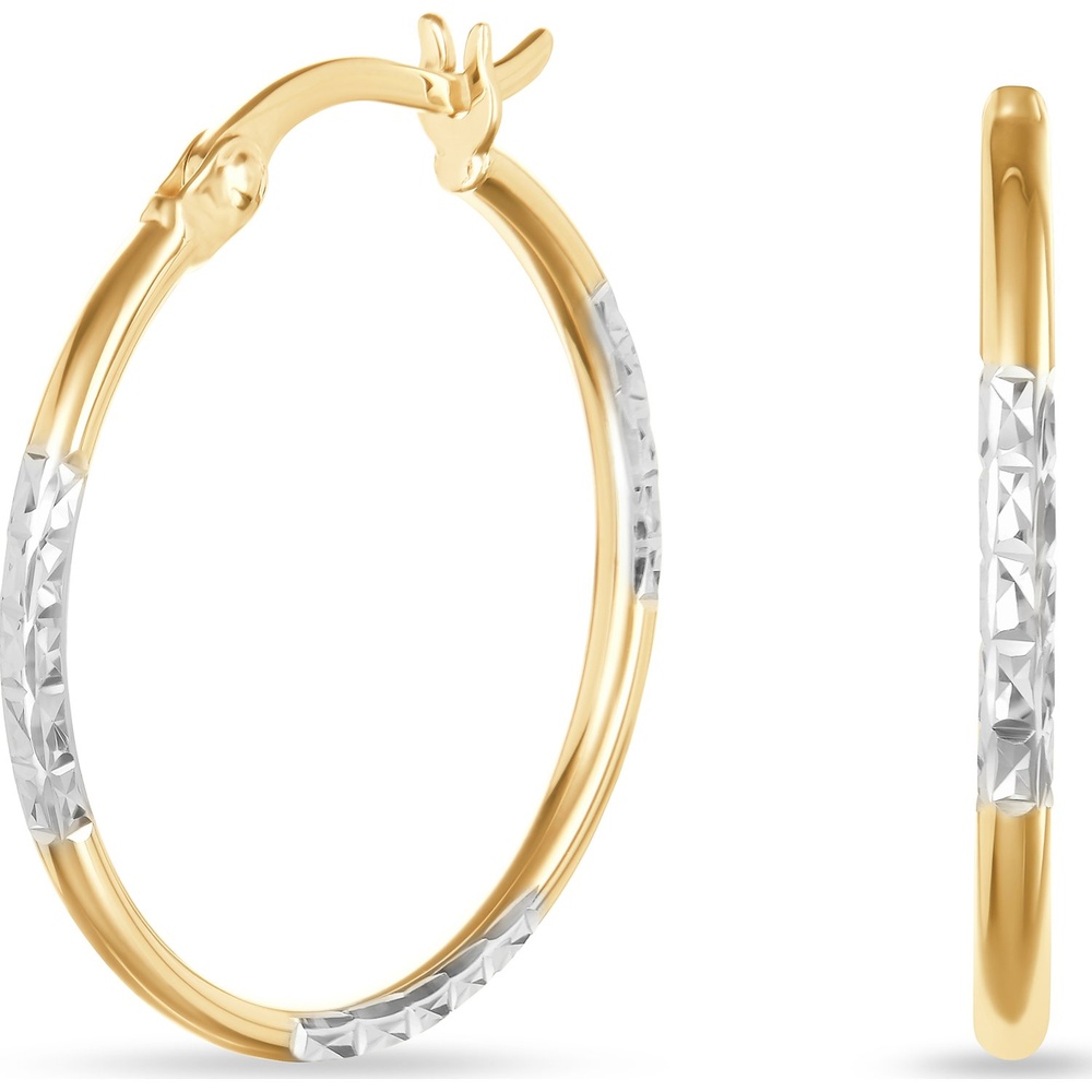 FAVS Créoles 375 Or jaune Boucles d'oreilles