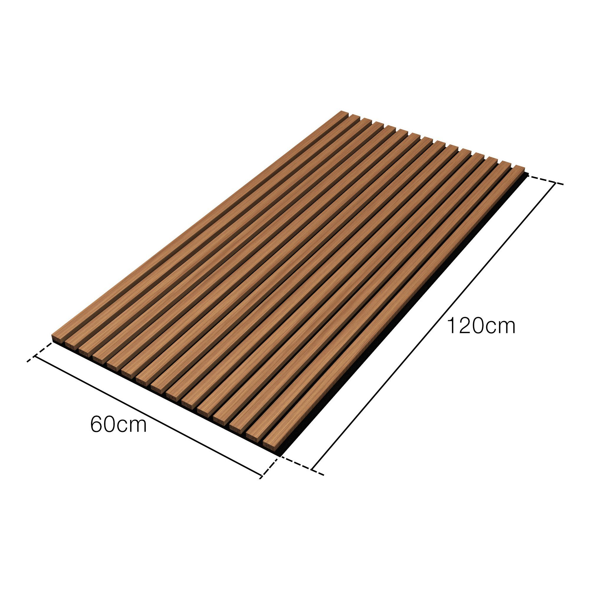 neu.holz 3D Wandpaneel, (Set, 8-tlg) Vang Akustik Wandpaneel Teak 5,76m²